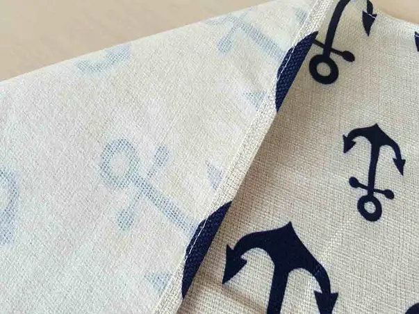 suport farfurie textil imprimat ancora blue folina