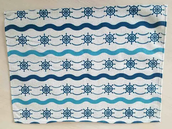 suport farfurie textil imprimat valuri folina