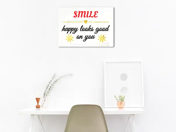 tablou cu mesaj smile