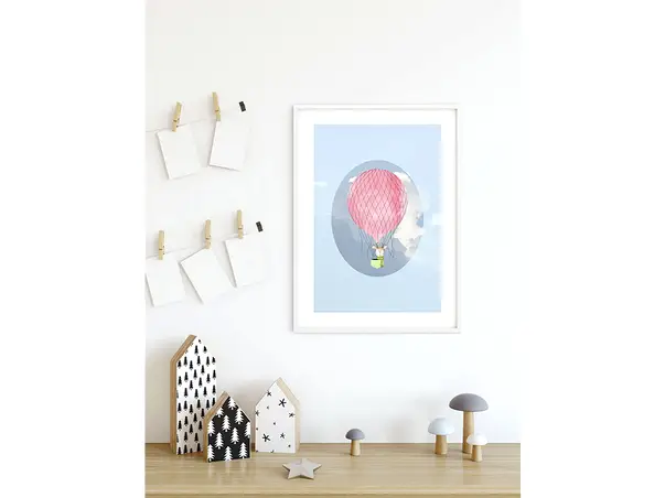 tablou happy balloon blue