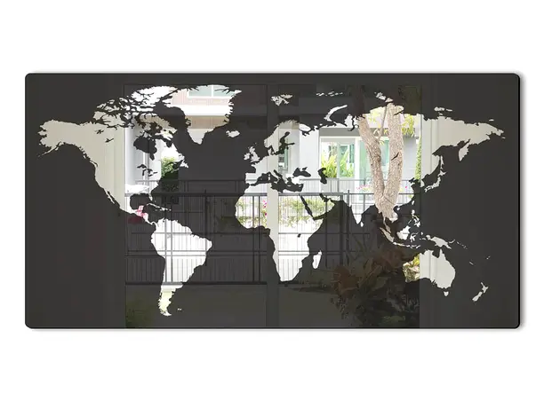 tablou harta lumii argintiu