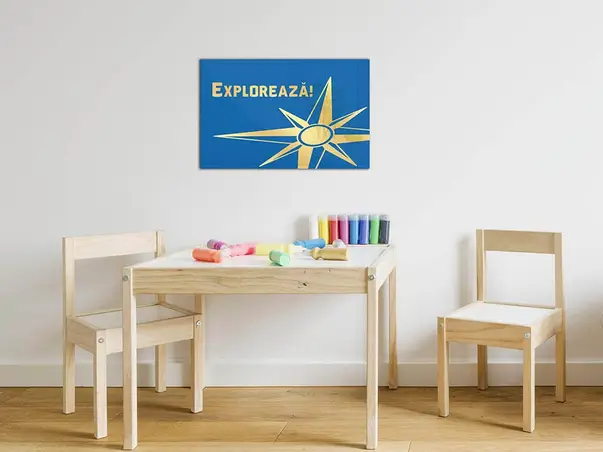 tablou mesaj copii exploreaza