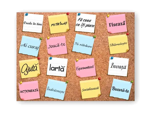 tablou mesaje copii post it