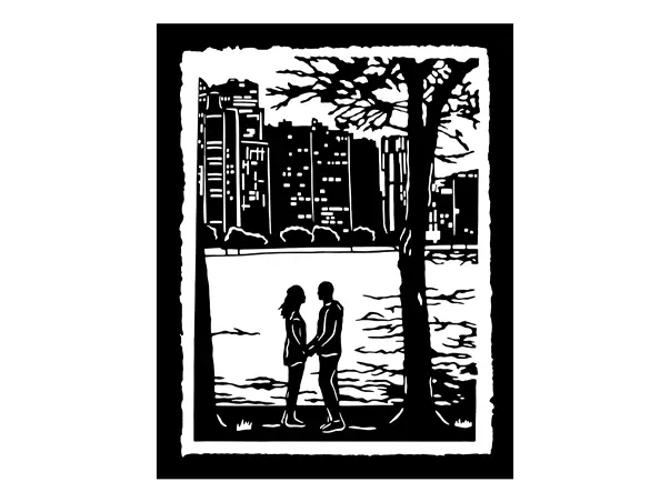 tablou modern indragostiti