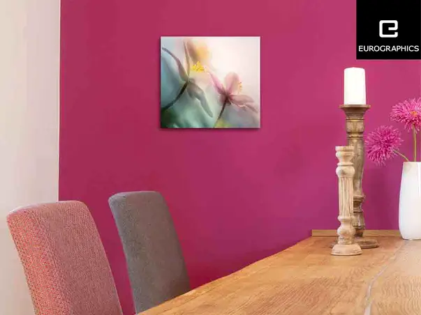 tablou sticla gentle flowers