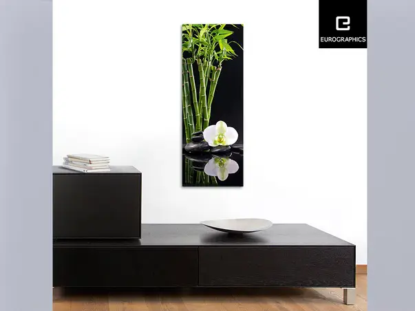 tablou sticla orhidee alba Orchid reflection