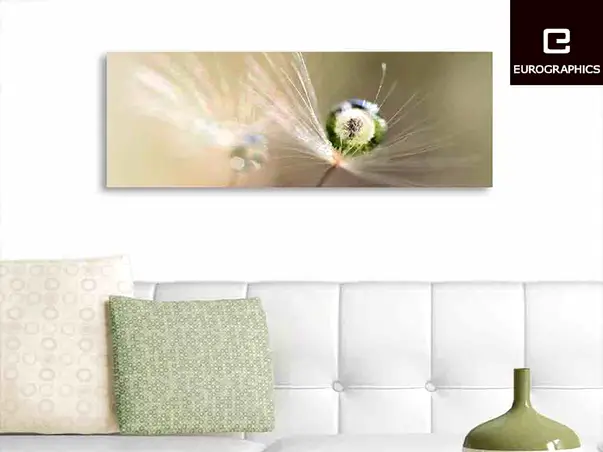 tablou sticla papadie