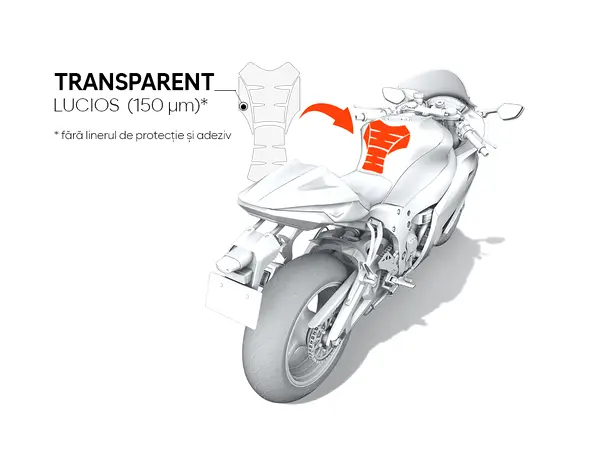 tank pad sticker protectie rezervor moto motocicleta transparent lucios model universal s02