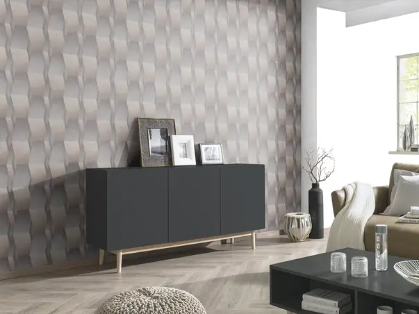 tapet 3d cu aspect metalic