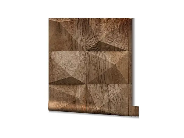 tapet 3d cubri lemn maro