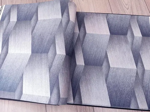 tapet 3d gri albastrui model geometric