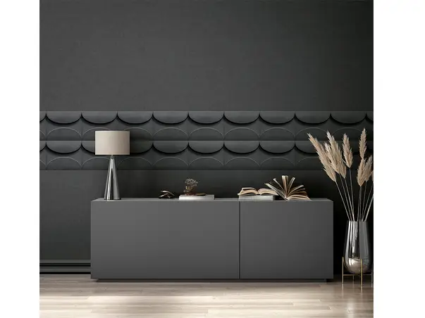 tapet 3d model geometric gri antracit