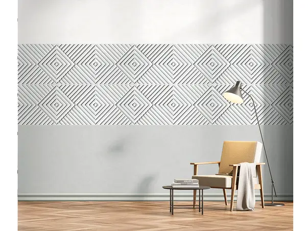 tapet 3d romburi gri deschis