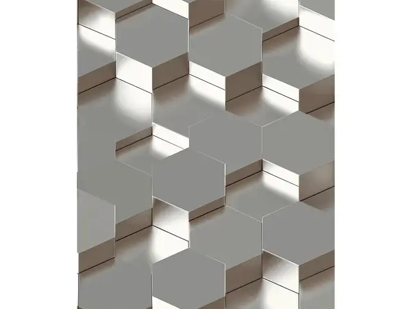 tapet 3d ugepa hexagoane gri galactik l97009