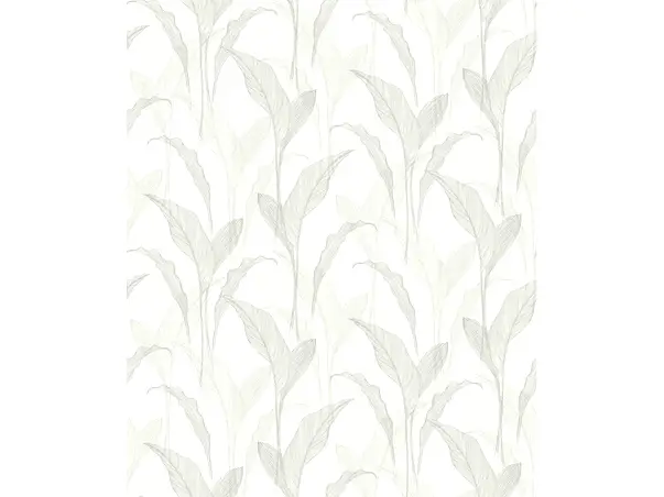 tapet alb cu frunze gri erismann elle decoration 1020731