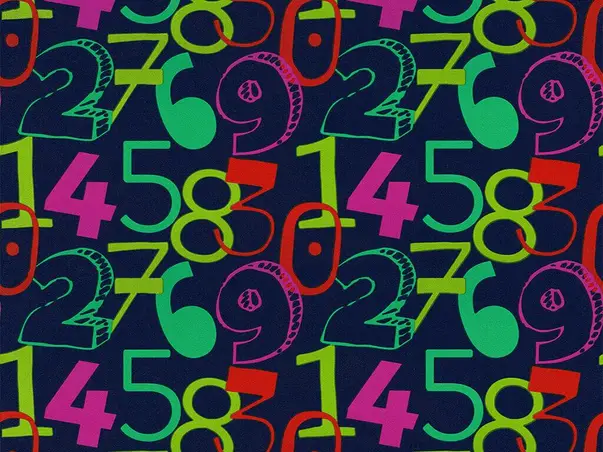 tapet albastri cu cifre colorate diemaus 0521630