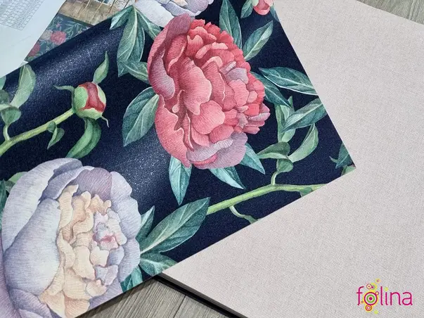 tapet albastru cu flori