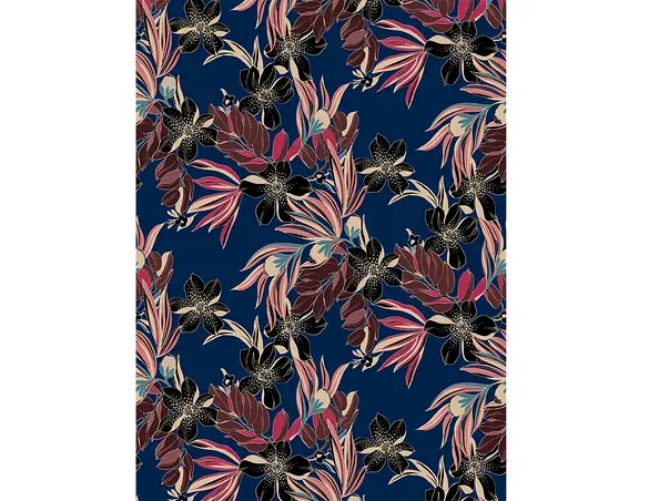 tapet albastru cu model floral marburg jacinta