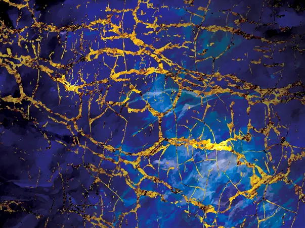 tapet albastru imitatie marmura