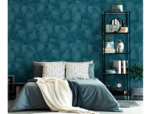 tapet albastru metalic