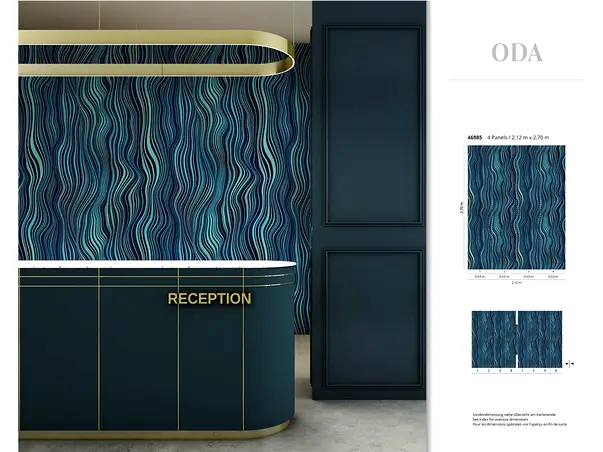 tapet albastru oda marburg 46985