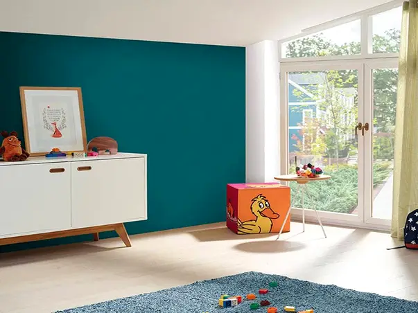 tapet albastru petrol