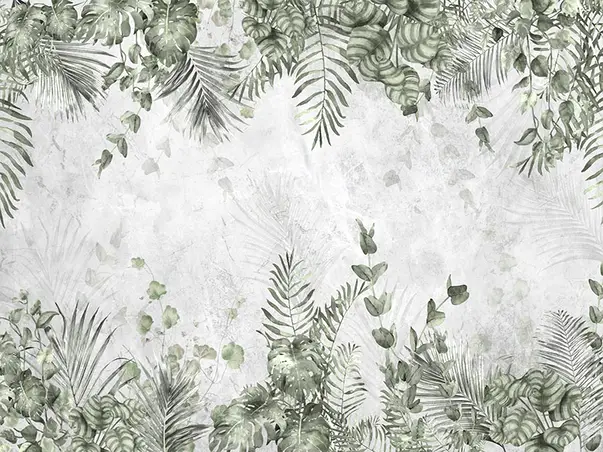 tapet baie gri cu plante verzi rezistent la apa