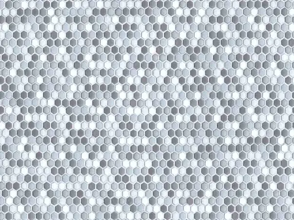 tapet baie hexagon gri