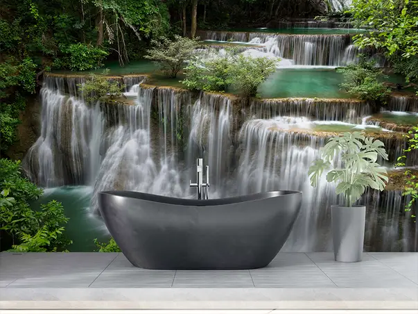 tapet baie peisaj cascada