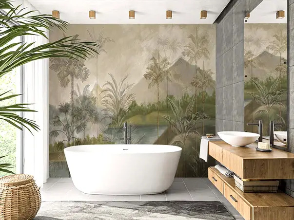 tapet baie peisaj jungla