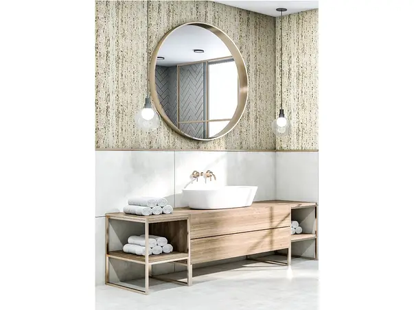 tapet baie piatra bej