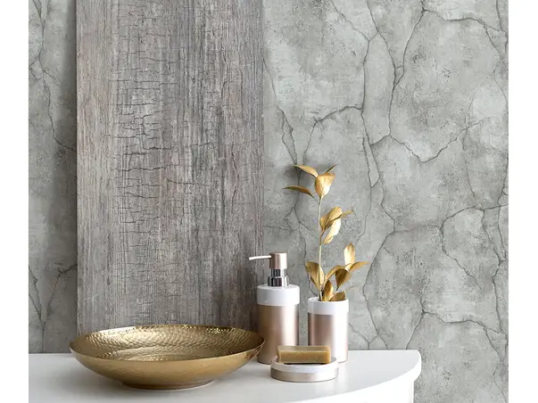 tapet baie zid piatra gri