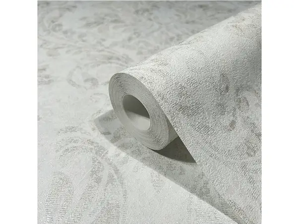 tapet baroc alb murdar