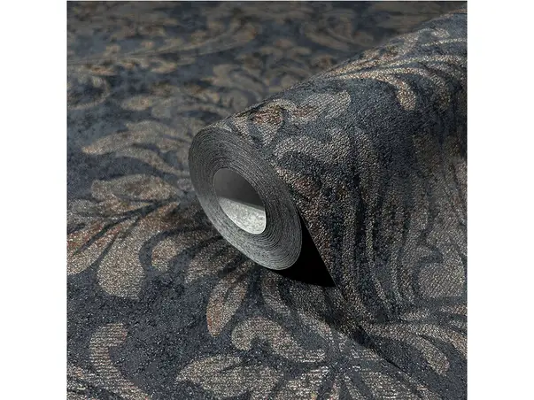 tapet baroc gri inchis