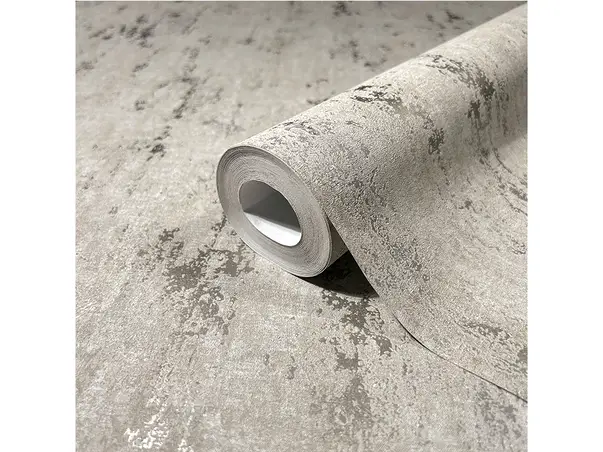 tapet bej nisipiu cu detalii metalice argintii marburg city romance