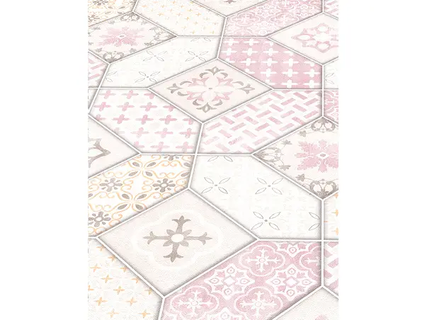 tapet bucatarie imitatie faianta roz