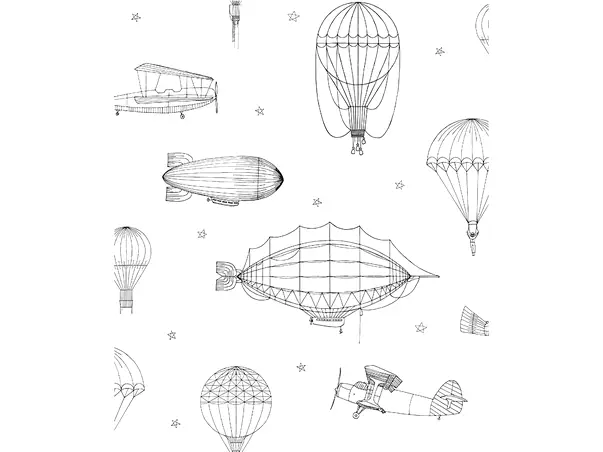 tapet-camera-copii-alb-cu-aparate-de-zbor-little-adventures-4692