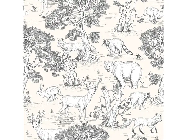 tapet camera copii animalele padurii