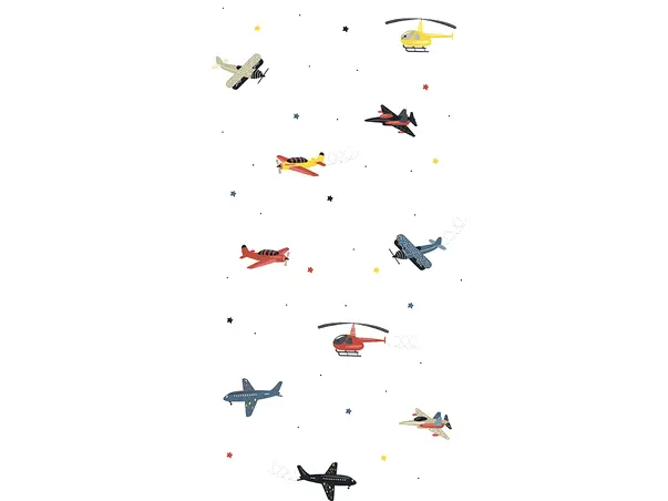 tapet camera copii avioane colorate marburg