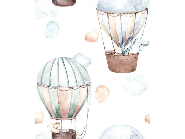 tapet camera copii baloane in zbor little adventures 45865