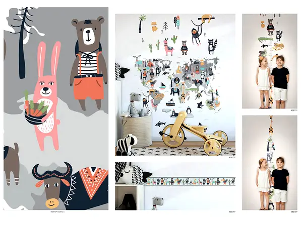 tapet camera copii harta lumii