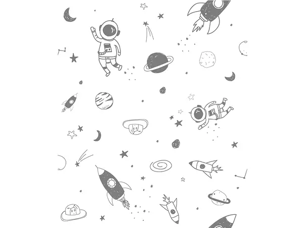 tapet camera copii in cosmos gri marburg 45850