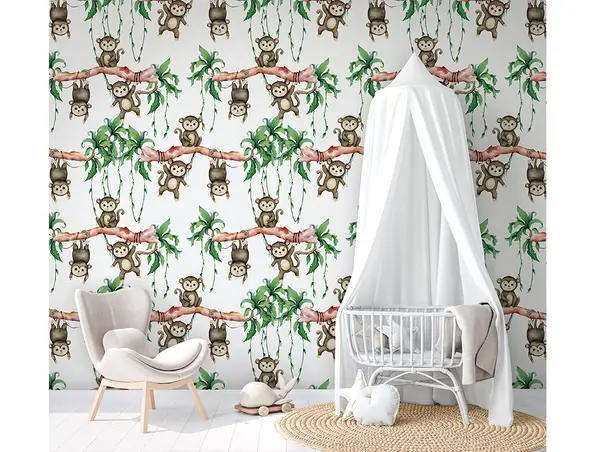 tapet camera copii maimute printre crenzgi marburg0little adventures