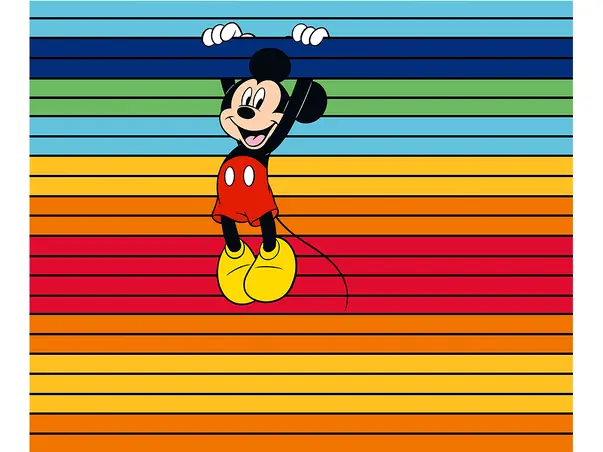 tapet camera copii multicolor komar mickey magic rainbow