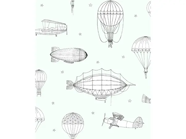 tapet camera copii vernil cu aparate de zbor little adventures