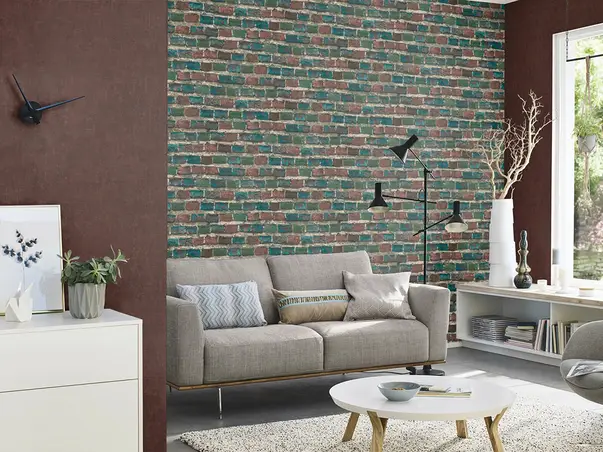 tapet caramida colorata home design