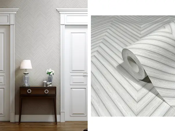 tapet chevron gri deschis marburg