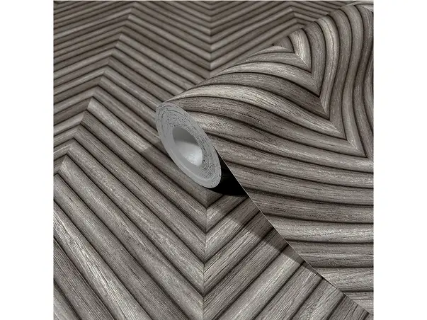 tapet chevron lemn gri marburg