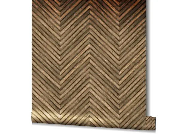 tapet chevron lemn natur marburg