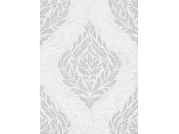 tapet clasic alb cu model argintiu carat 1006031